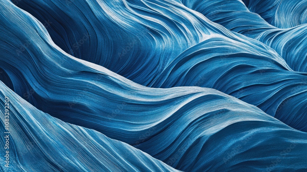 Obraz premium Abstract Blue Waves in Nature