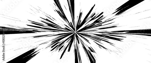 Vector circular starburst explosion texture. Distressed uneven grunge background.