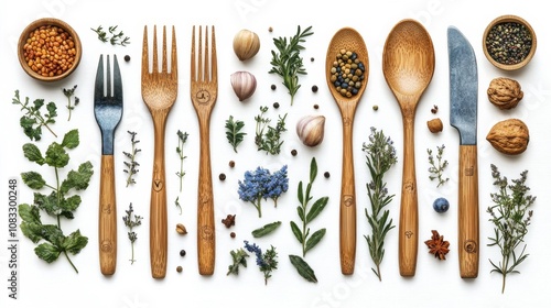 Eco-Friendly Bamboo Utensil Set for Sustainable Travel photo