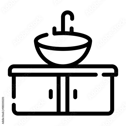 wash basin Line Icon