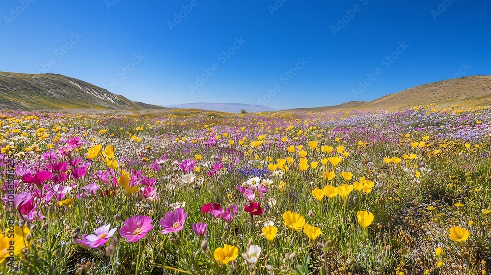 Obraz premium Wildflower Superbloom in a Valley