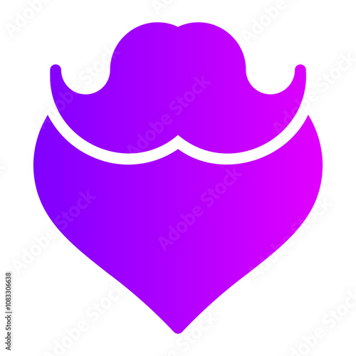 beard gradient icon