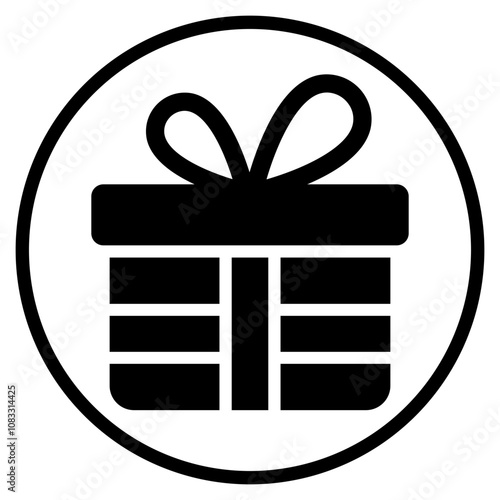 gift glyph icon