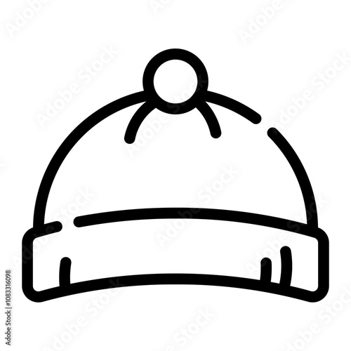 beanie line icon