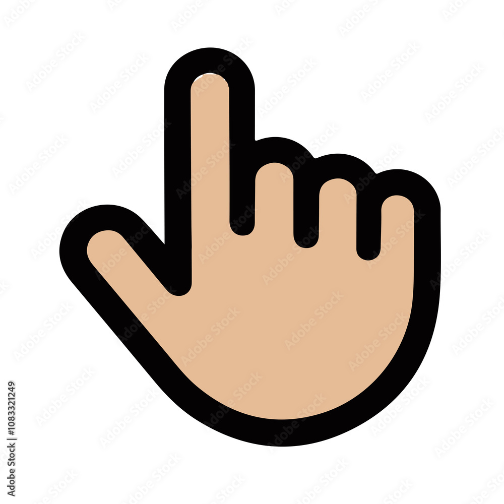 Obraz premium Hand cursor icon set vector on white background, Hand cursor icon