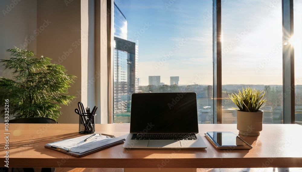 Fototapeta premium Create a comfortable workspace with personal touches. 