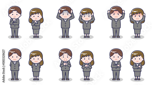 スーツ姿の男女 05