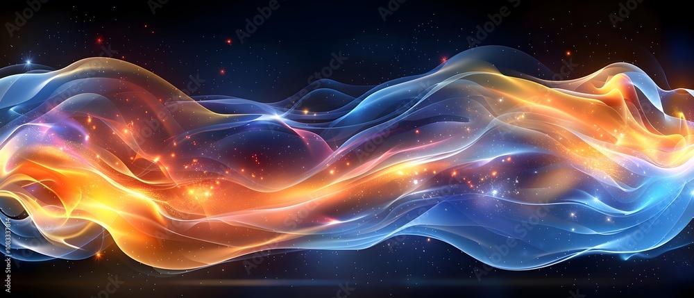 Obraz premium Abstract red to blue gradient lines.