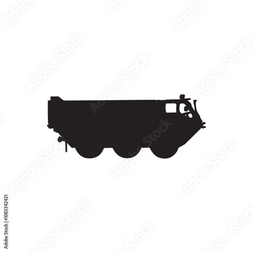 WebSilhouette Armored warfare isolated on a white background