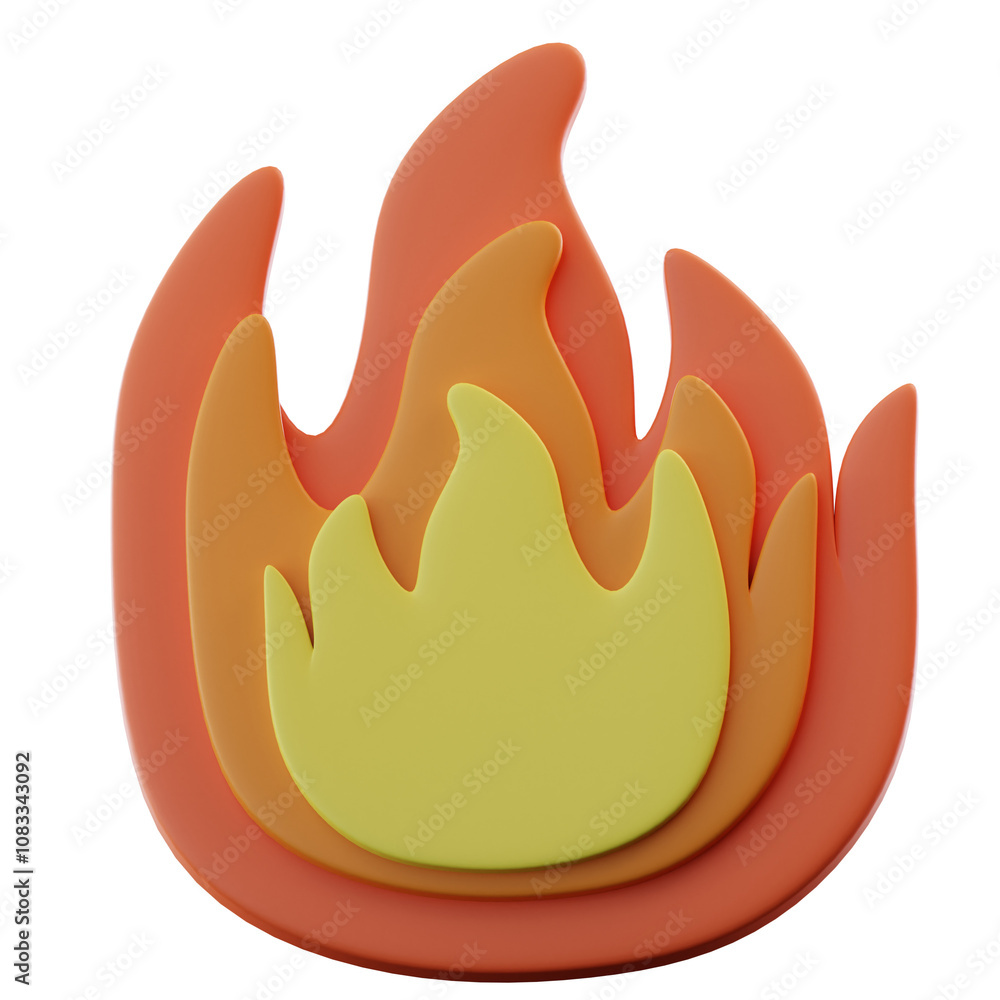 Fototapeta premium 3D Illustration Fire