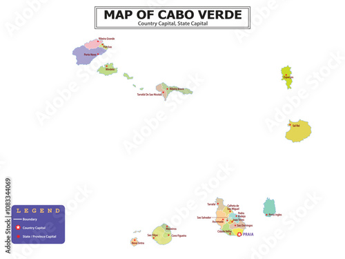 African Countries Geography Political map. Political map of country with capital, province or state capital, major cities and town.