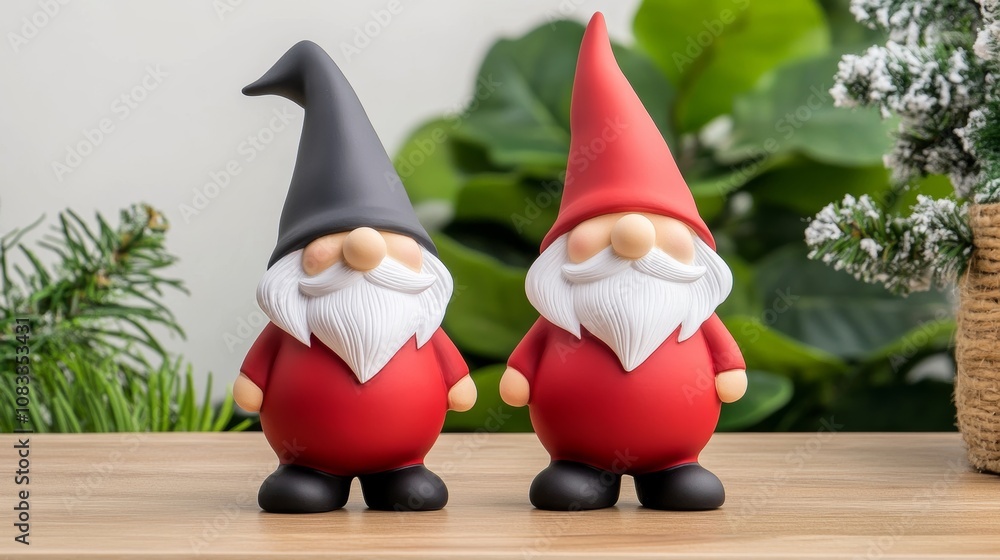 Fototapeta premium Decorative gnome figurine for Christmas