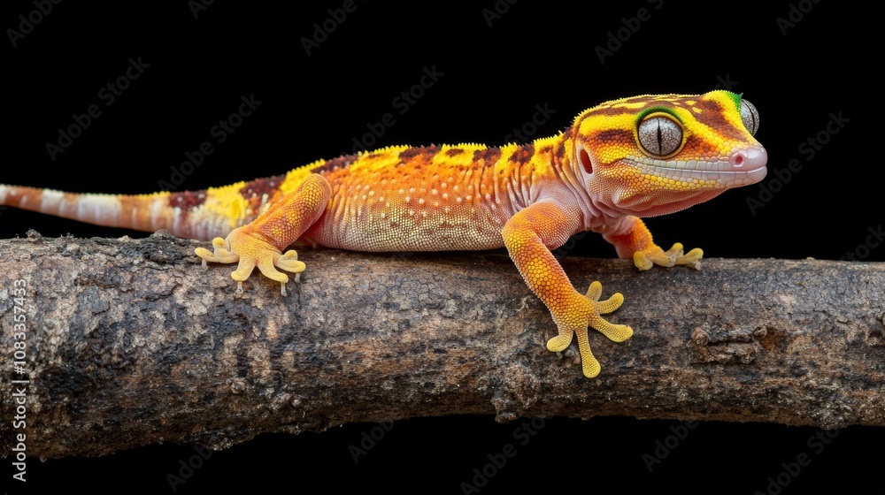 Obraz premium Madagascar Giant Day Gecko (Phelsuma grandis) on tree branch