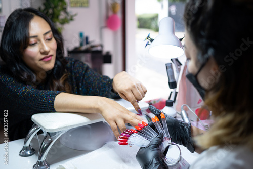 Nail color selection in professional business