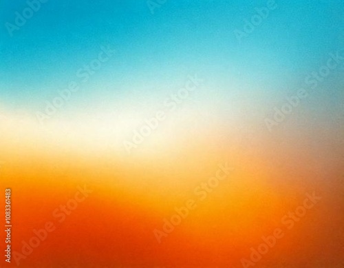 Vibrant blue and orange gradient creates a soft, abstract design in a minimalist style