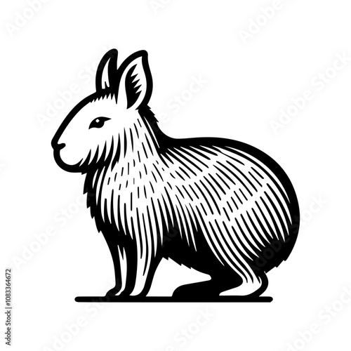Simple Vector Icon of a Patagonian Mara – Logo Design Illustration