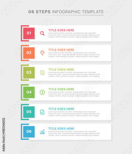 Modern Infographic Design Template with Six Options
