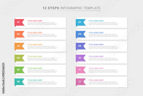 Modern Infographic Design Template with 12 Options