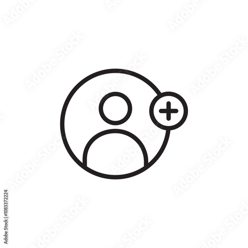 Add a New User thin line vector icon