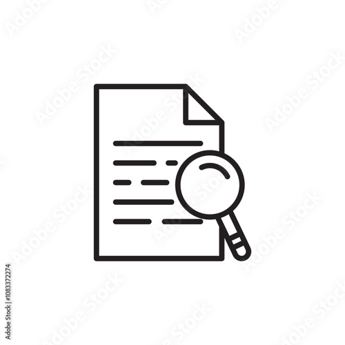 Case Studies thin line vector icon