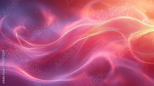Ethereal swirls of pink and purple light creating a dreamy atmosphere in an abstract artistic representation of cosmic energy