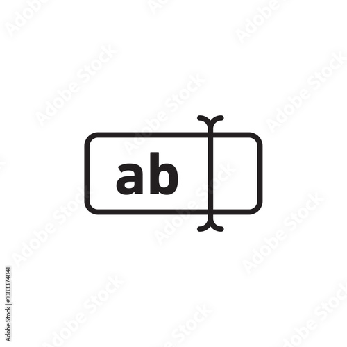 Rename thin line vector icon