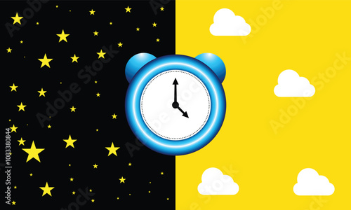 Illustration design Circadian rhythms and sleep-wake cycles: how exposure to sunlight regulates melatonin secretion in the human brain and body processes