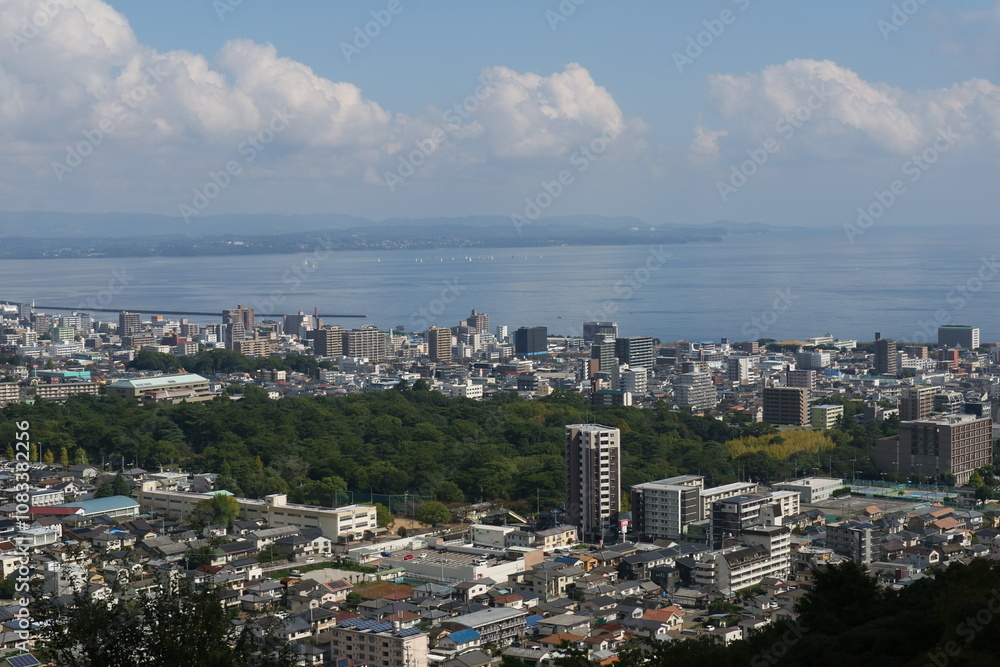 Naklejka premium 大分県の町並み