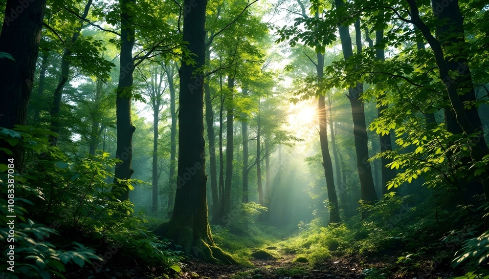 Obraz premium morning in the forest