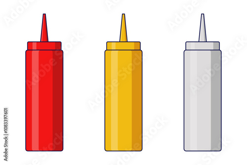 Sauce bottle vector illustration