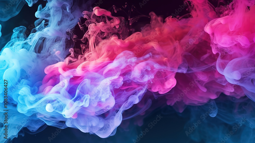 Obraz premium Incredible Celestial magenta and sea foam green liquids dancing in perfect harmony