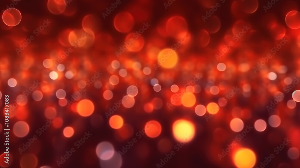 Obraz premium Incredible Defocused glow. Red bokeh abstract art background. Colored lens flare