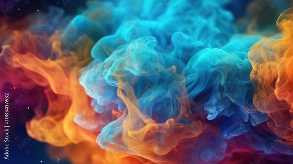 Fototapeta premium Wonderful Colorful abstract smoke art vibrant background Atmospheric creativity and design concept