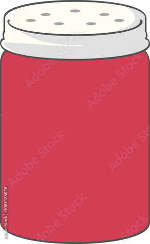 Cartoon salt and pepper shaker illustration