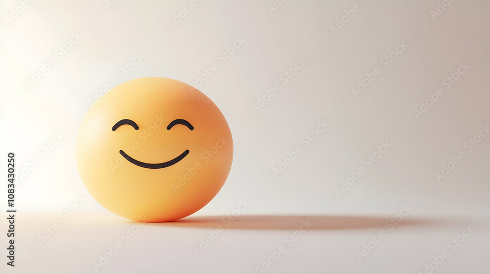 Fototapeta premium Smiling Egg 3D Illustration