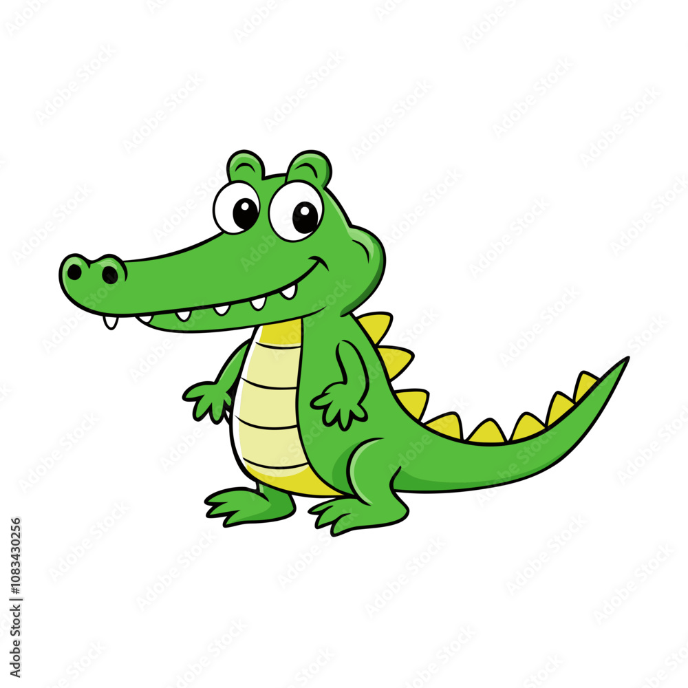 Obraz premium Crocodile cartoon vector illustration