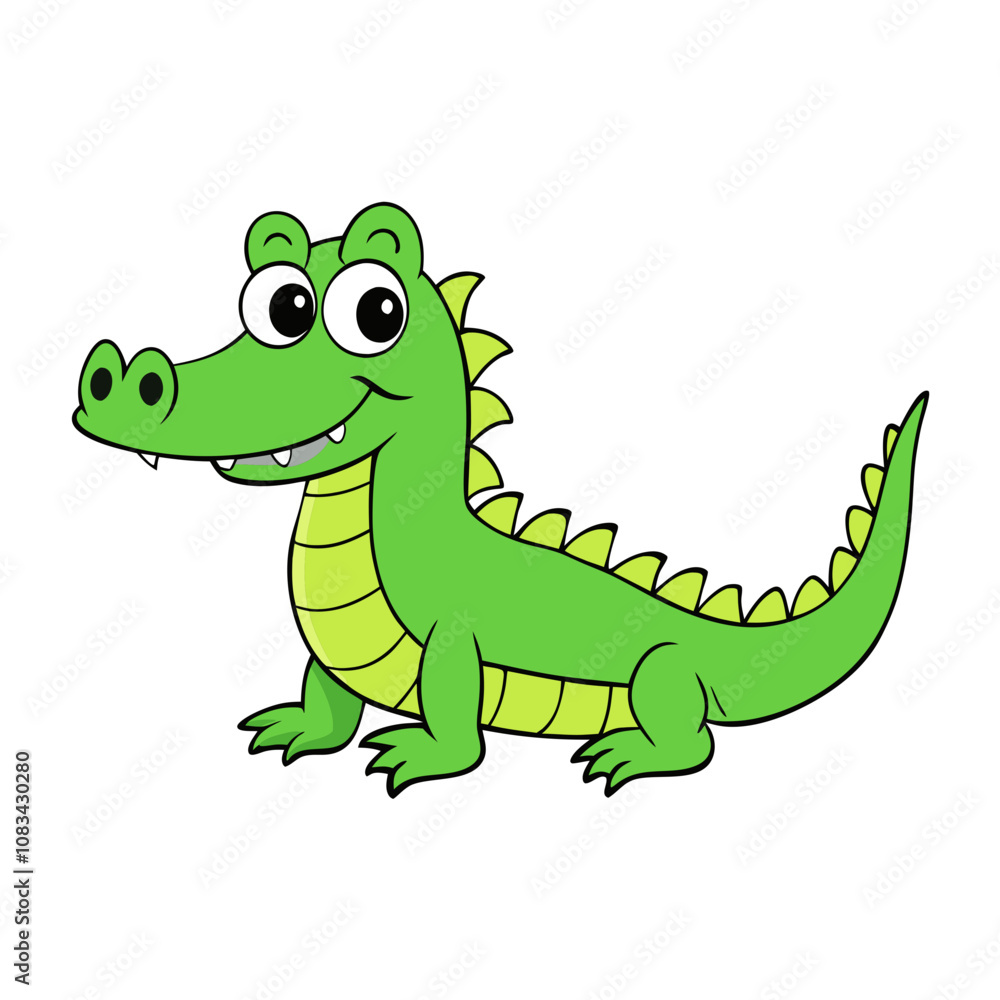 Fototapeta premium Crocodile cartoon vector illustration