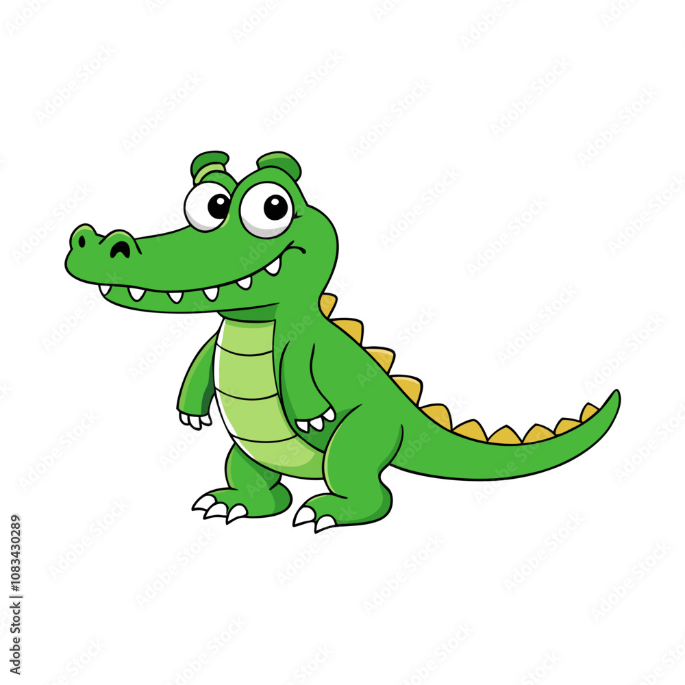 Obraz premium Crocodile cartoon vector illustration