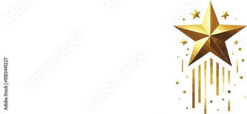 star and stars Falling star icon. Gold shooting star vector