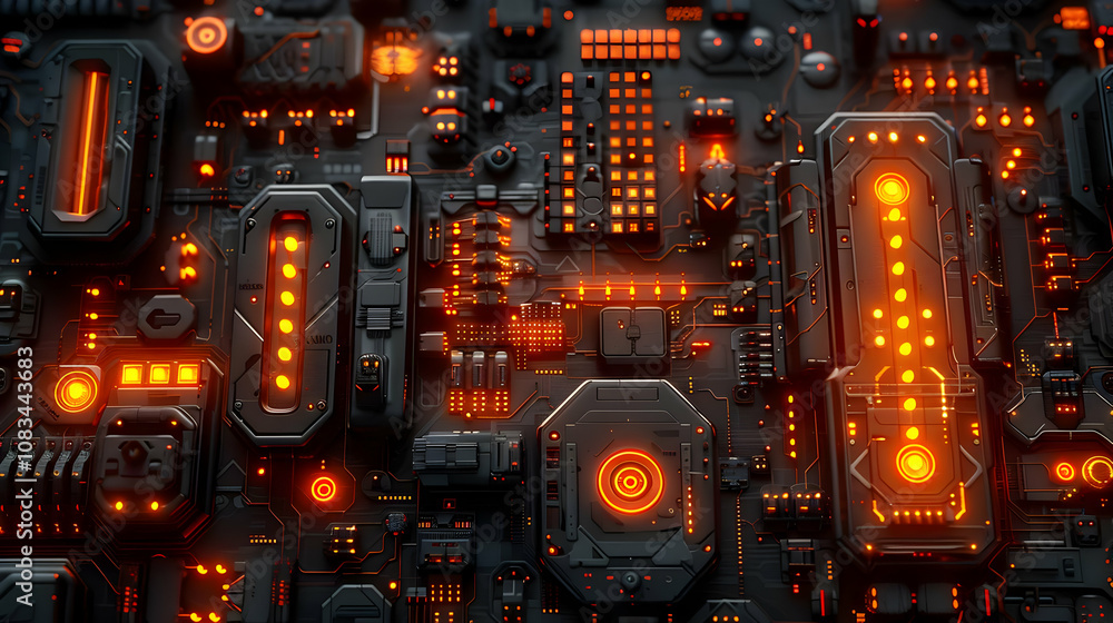 Fototapeta premium Futuristic Technology 3D Illustration