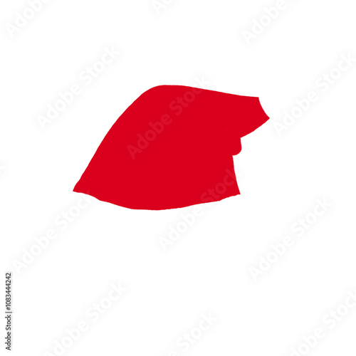 MERRY CHRISTMAS SANTA CLAUS HAT RED HOLIDAY DECO CUTE ILLLUSTRATION