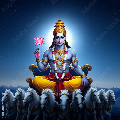 Lord Chandra, the lunar dei...