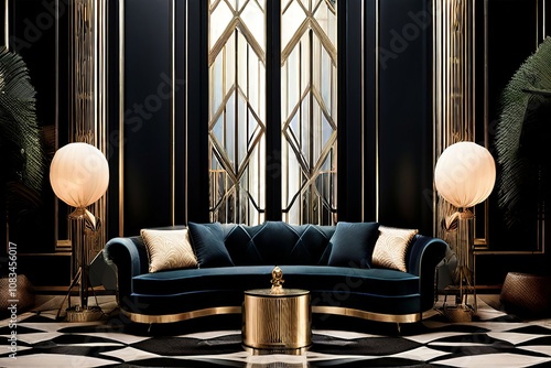 art deco glamour geometric patterns luxurious materials and a so