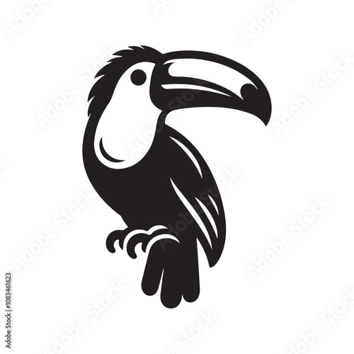 High-Quality Keel-Billed Toucan Silhouettes for Print and Digital Use