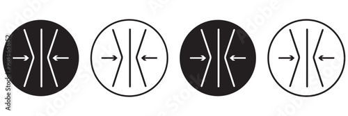 Elasticity icon, vector, sticker, sign.