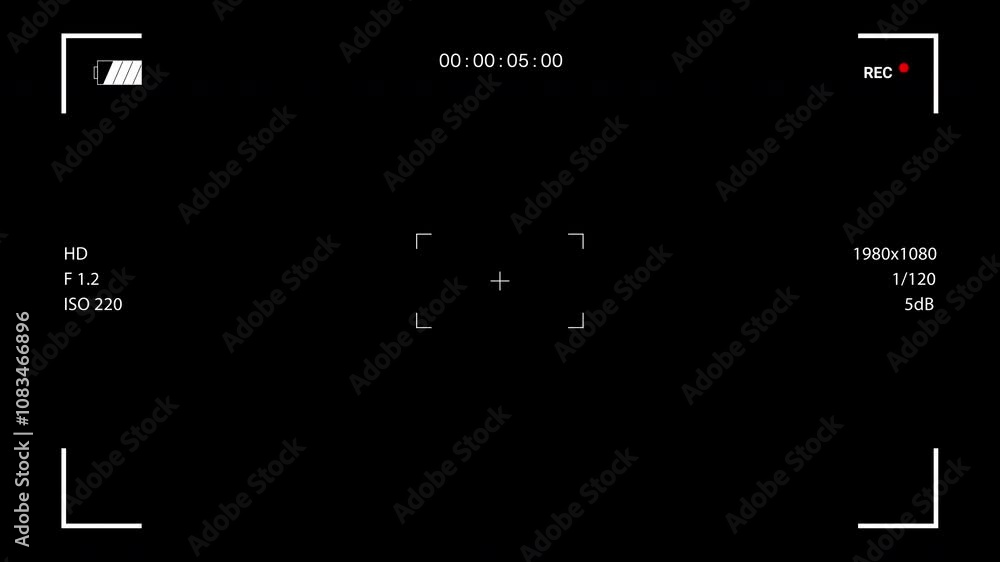 Camera Recording Screen Interface Overlay. Camera Recording Screen. Camcorder Screen Interface Overlay