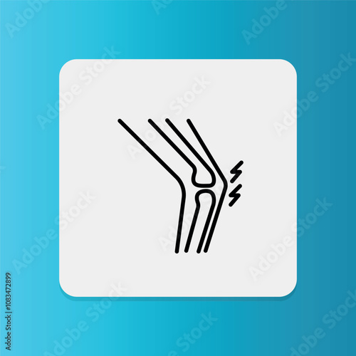 Orthopedic surgery icon. Editable stroke. Vector illustration