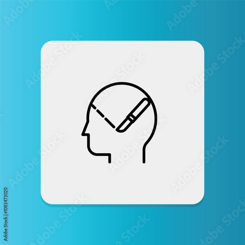 Cosmetic surgery icon. Editable stroke. Vector illustration