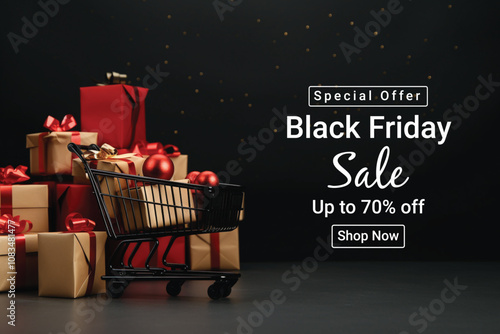 Black friday banner template design