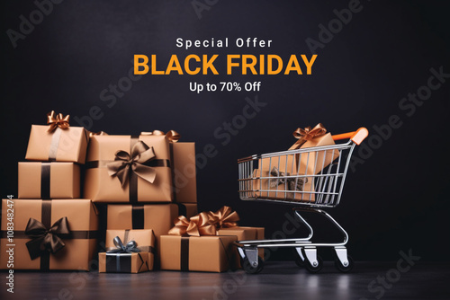 Black friday banner template design